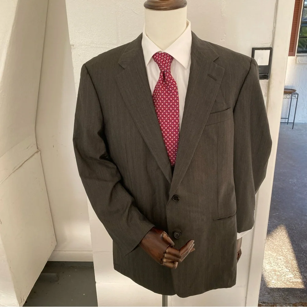 Loro Piana Mens Brown Tasmanian Wool Blazer Size 42 Reg.‎